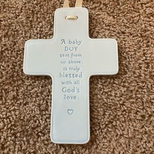 Baby boy decorative cross